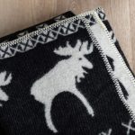 WOOOL Deken - REINDEER (Zwart) - Afbeelding 4