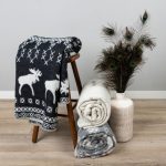 WOOOL Deken - REINDEER (Zwart) - Afbeelding 2