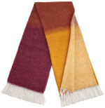 Wollen Plaid - COMO - Donkerrood-Terracotta-Okergeel (140x200cm) - Afbeelding 2