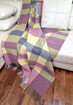 Wollen Plaid - NAPOLI - Geel-Roze-Grijs (140x200cm) - Afbeelding 2