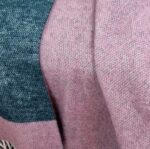 Wollen Plaid - VENICE - Roze-Groen (140x200cm) - Afbeelding 3