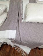 Kasjmier Wollen Plaid - VILNIUS - Bruin (140x200cm) - Afbeelding 4