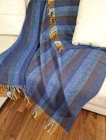 Wollen Plaid - PARIS - Blauw-Multicolor (140x200cm) - Afbeelding 3