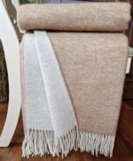 Wollen Plaid - VIENNA - Beige-Wit (140x200cm) - Afbeelding 2