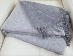 Wollen Plaid - VIENNA - Lichtgrijs-Grijs (140x200cm) - Afbeelding 2