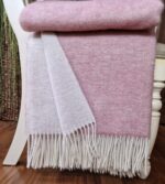 Wollen Plaid - VIENNA - Roze-Wit (140x200cm) - Afbeelding 2