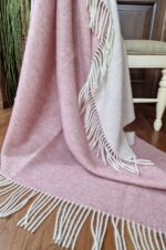Wollen Plaid - VIENNA - Roze-Wit (140x200cm) - Afbeelding 3