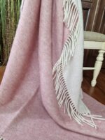Wollen Plaid - VIENNA - Roze-Wit (140x200cm) - Afbeelding 4