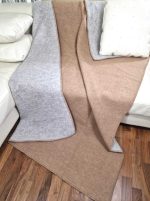 Wollen Deken - COPENHAGEN - Beige-Lichtgrijs (150x200cm) - Afbeelding 2