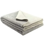 Wollen Deken - COPENHAGEN - Lichtgrijs-Wit (150x200cm)