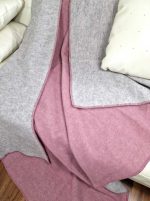 Wollen Deken - COPENHAGEN - Roze-Lichtgrijs (150x200cm) - Afbeelding 3