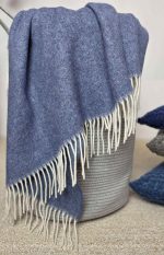 Kasjmier Wollen Plaid - KAUNAS - Blauw (140x200cm) - Afbeelding 4