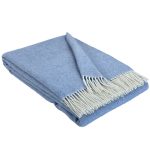 Kasjmier Wollen Plaid - KAUNAS - Lichtblauw (140x200cm)