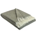 Kasjmier Wollen Plaid - KAUNAS - Olijfgroen (140x200cm)
