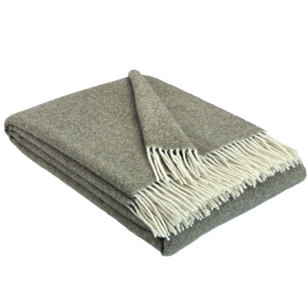 Kasjmier Wollen Plaid - KAUNAS - Olijfgroen (140x200cm)