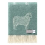 JJ Textile Plaid - TEAL SHEEP (Blauw) - Afbeelding 2